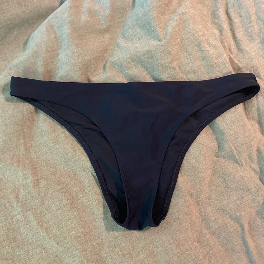 Navy Aerie Cheekier/Teeny Tiny Bikini Bottom
